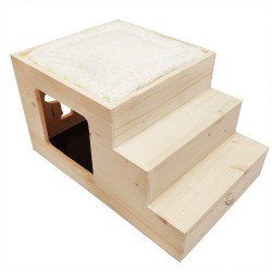 Cubo  Scala per Conigli con cuscino Rosicchiando NEW semplicemente unico !!